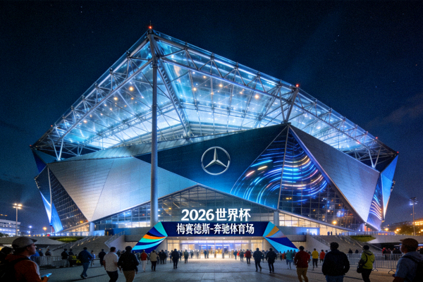 2026世界杯亚特兰大梅赛德斯-奔驰体育场，现代感十足